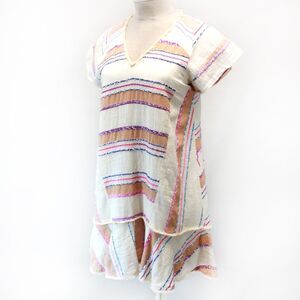 Anthropologie Holding Horses Elira Striped Fringe Dress Large